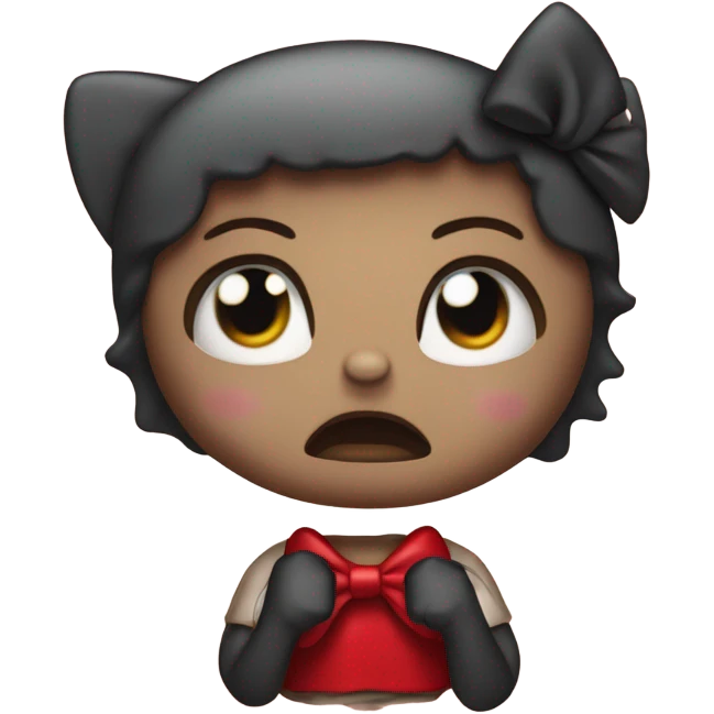 Angry hello kitty emoji