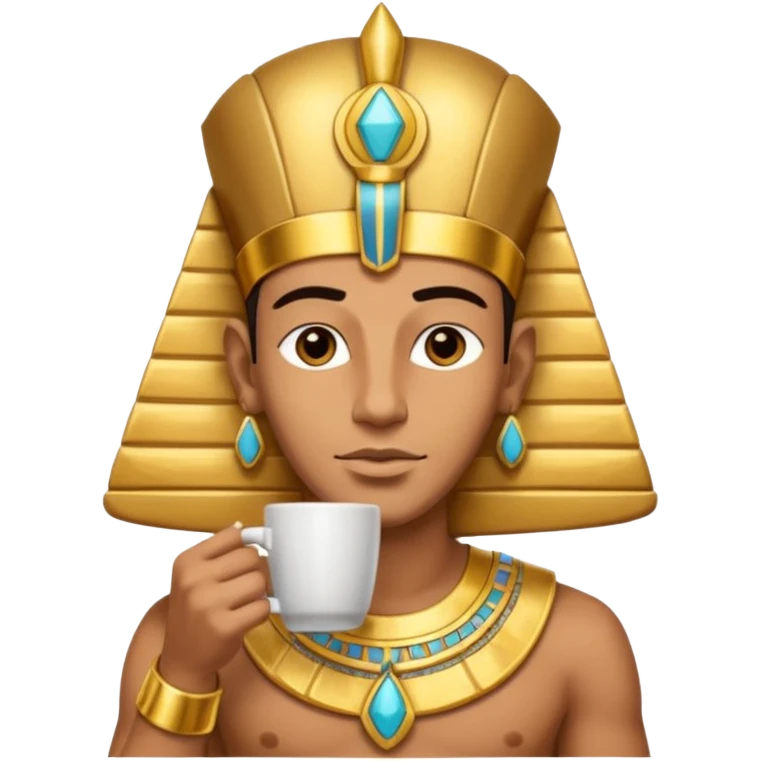 Pharaoh drink coffee emoji