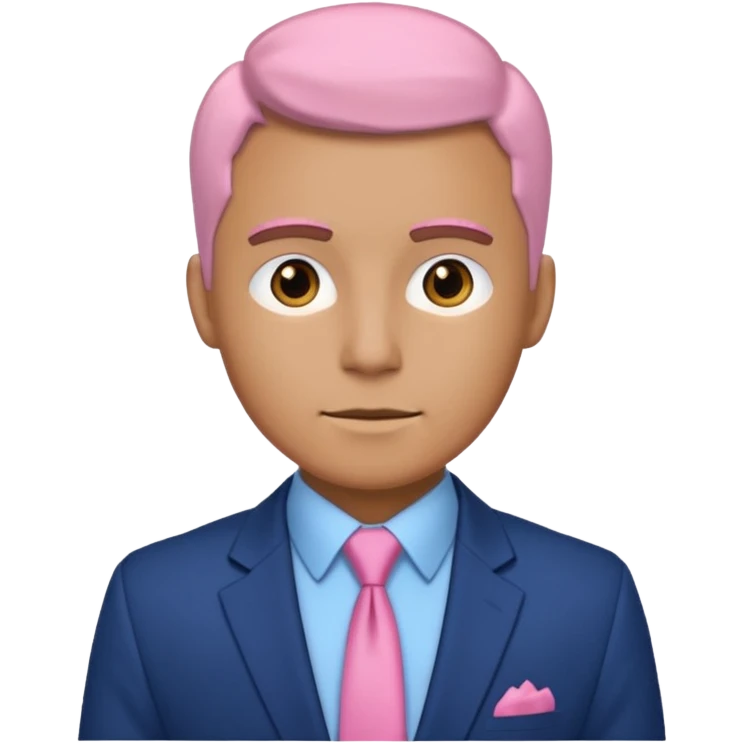 man with pink tie and blazer emoji