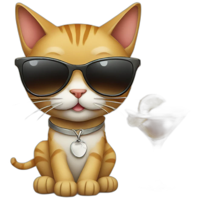 cat-with-sunglasses-drinking-martini emoji