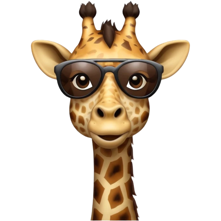 giraffe head and body wtih black sunglasses  emoji