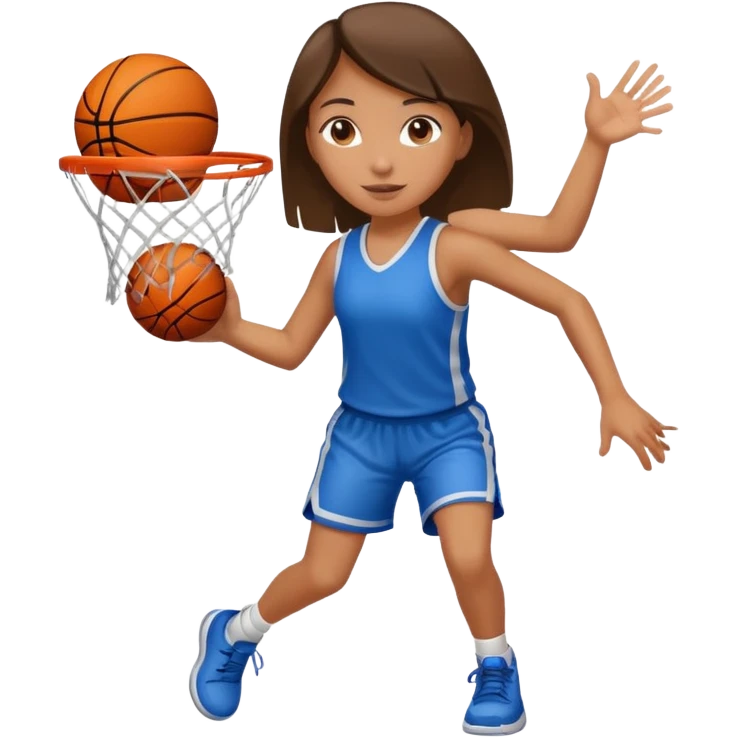 hoop at girl one arm emoji
