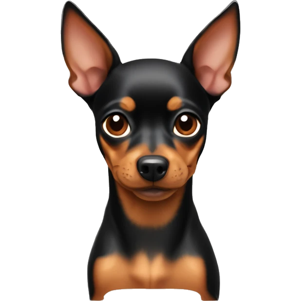miniature pinscher, memoji style emoji
