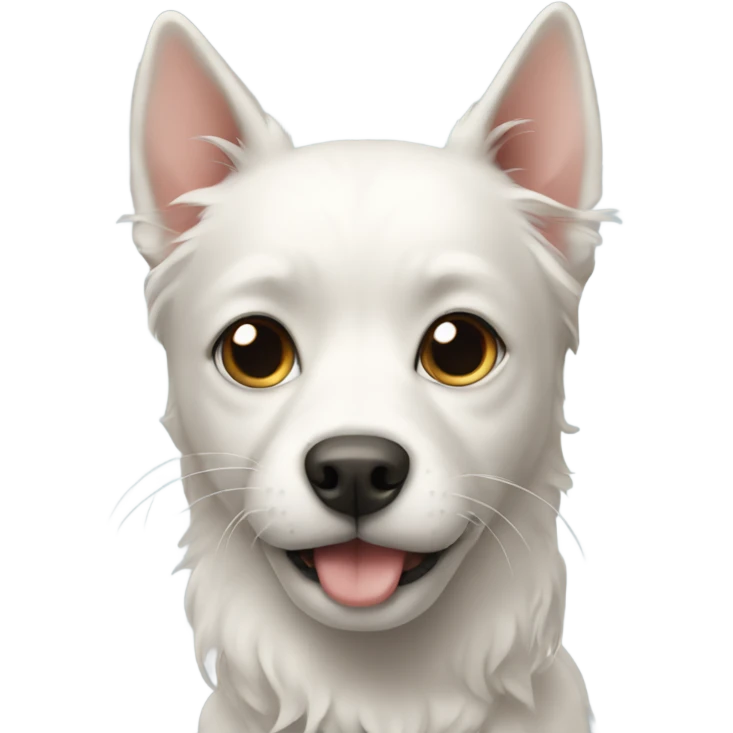 Dog with cat emoji