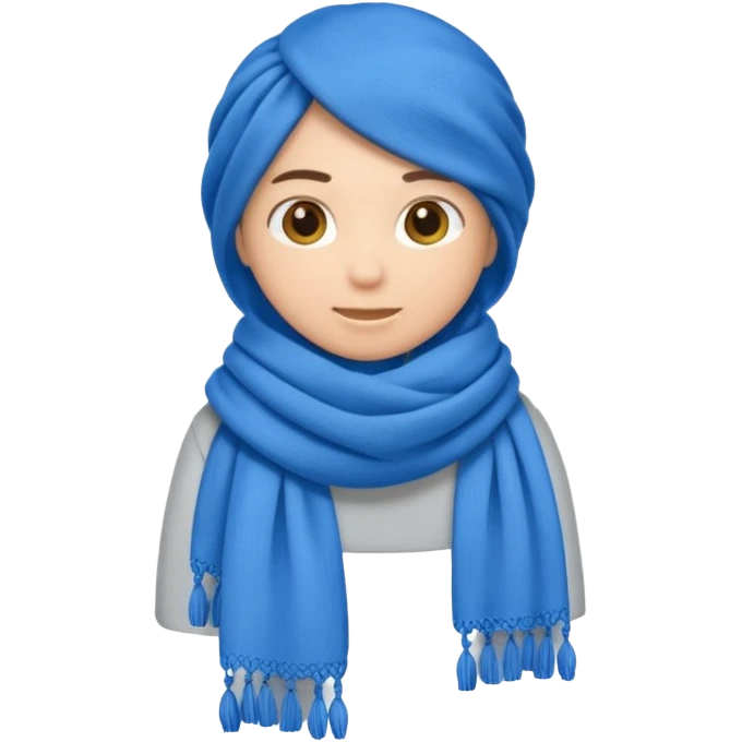 only blue scarf emoji