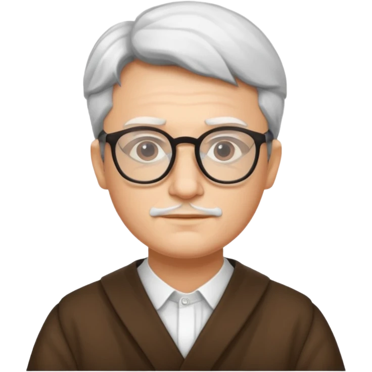 philosopher, wearing glasses emoji