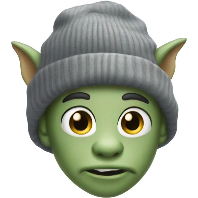 Gargoyle with a beanie emoji