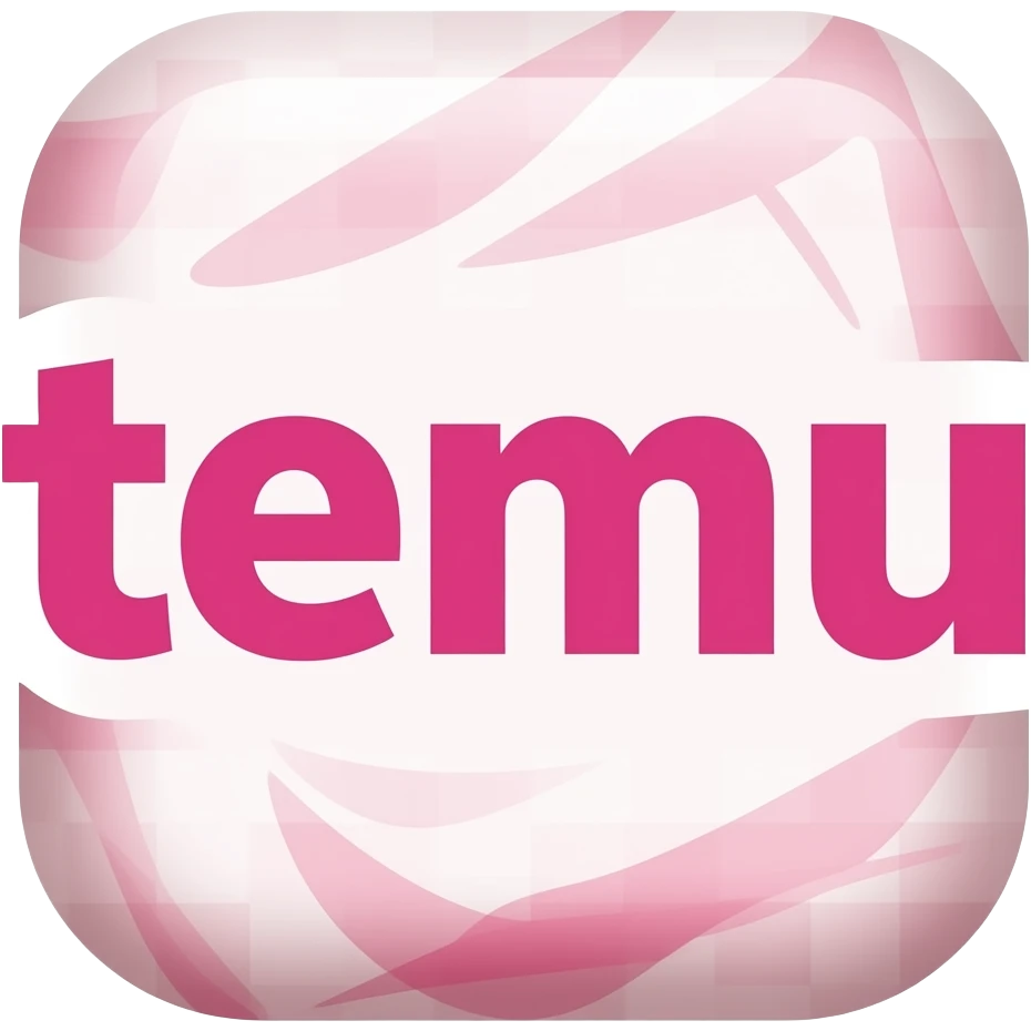 Pink word temu logo emoji