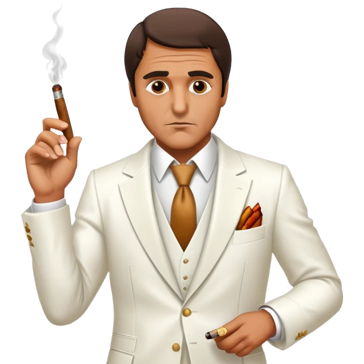 Person acting like scarface emoji