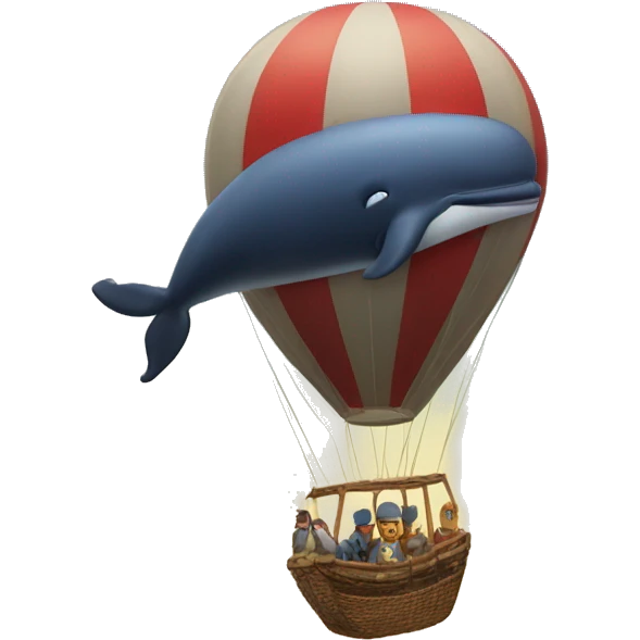 whale hot air baloon emoji