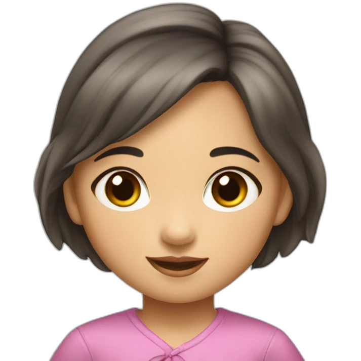Niña pequeña de cabello chino  emoji