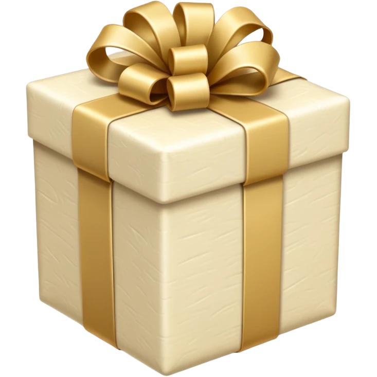 white and light cream present emoji