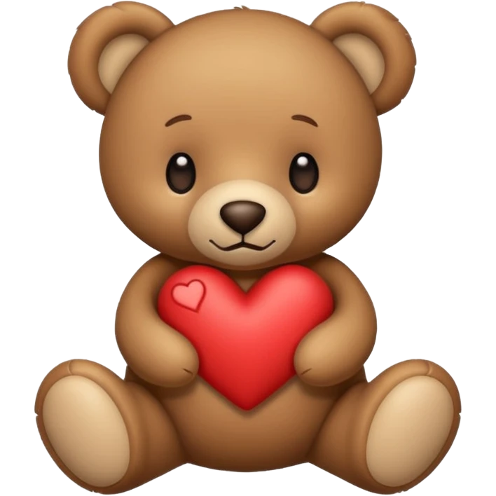 Teddy with heart on the side emoji