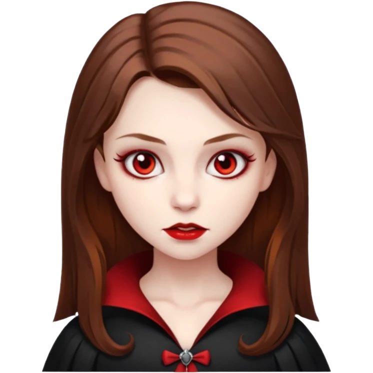 vampire girl with brown hair emoji