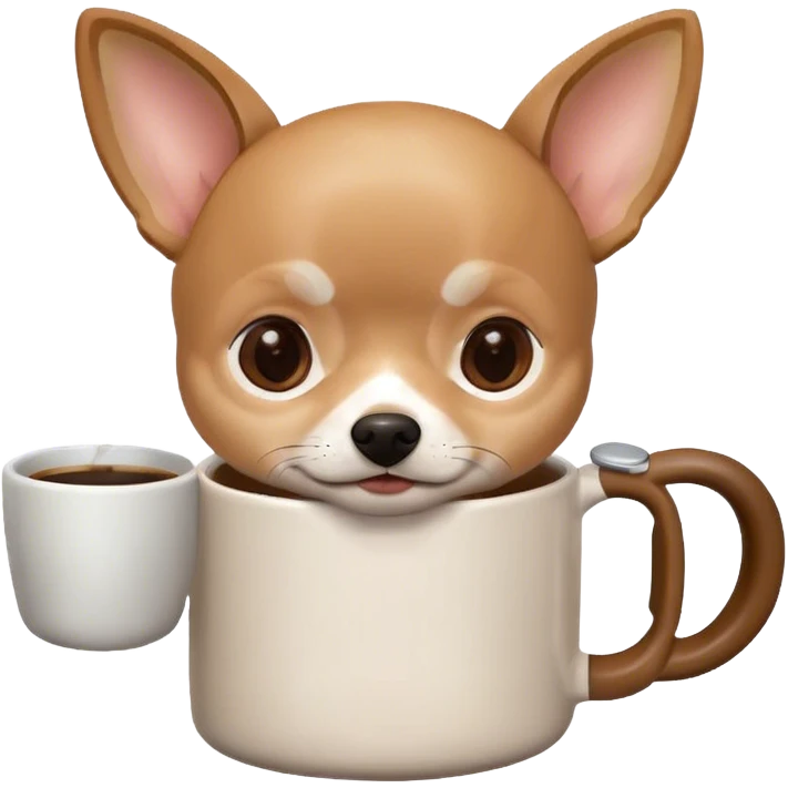 Chihuahua cafe con blanco emoji