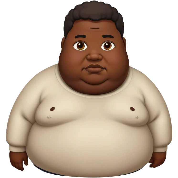 Fat black person emoji