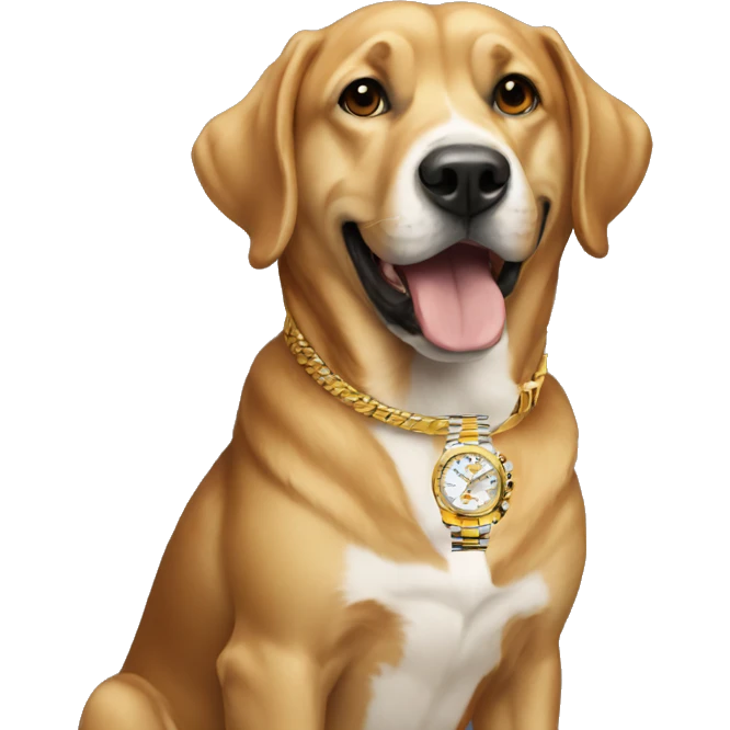 Dog with Rolex  emoji