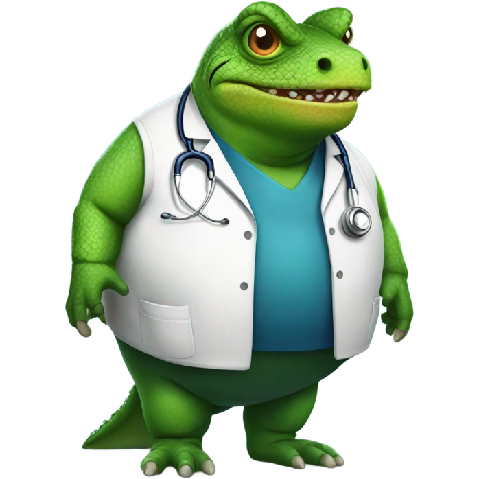 fat lizard doctor emoji