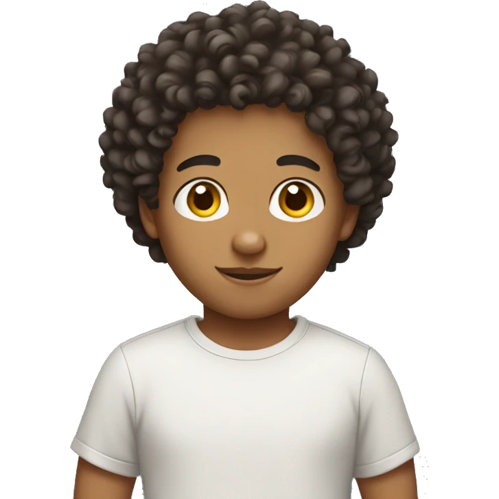 mixed boy curly hair emoji