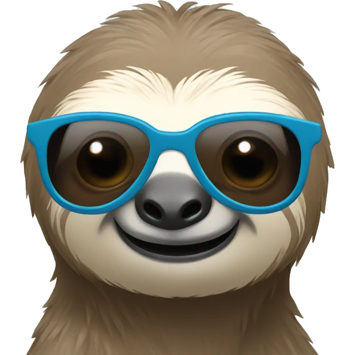 Sloth wearing sunglasses emoji