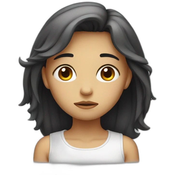 sad girl emoji