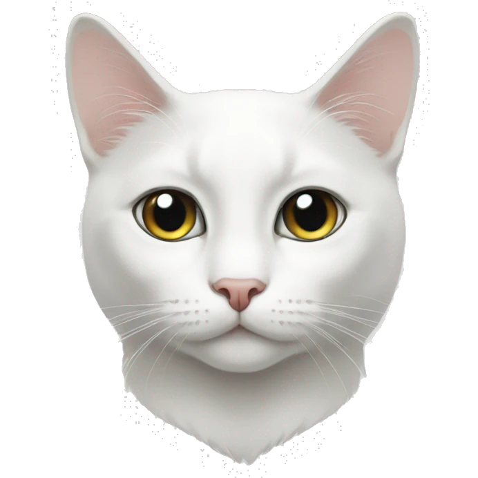white cat black corner eye emoji