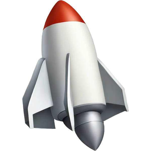 a letter "A" as rocket emoji