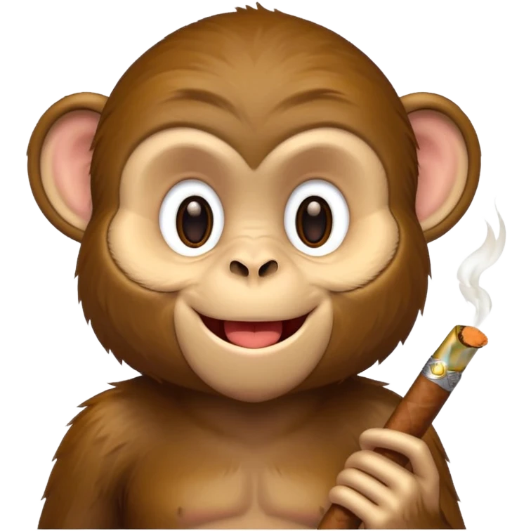 monkey with cigar emoji