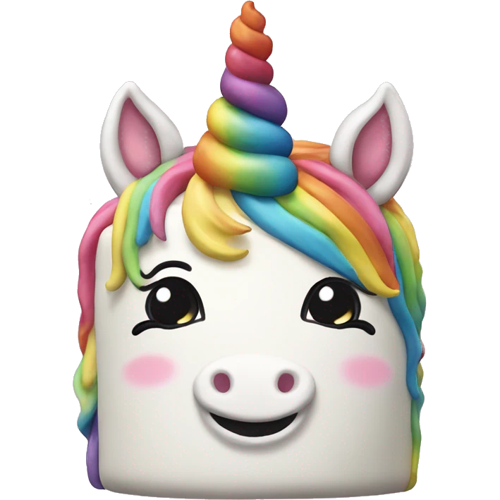 Rainbow unicorn cake emoji