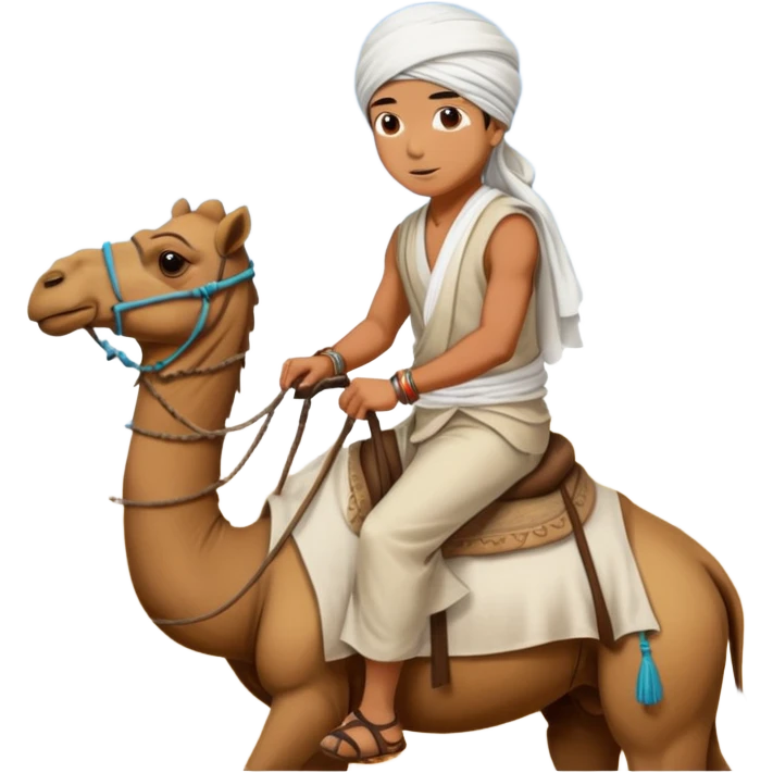 Desert Nomad Traveler with camel emoji