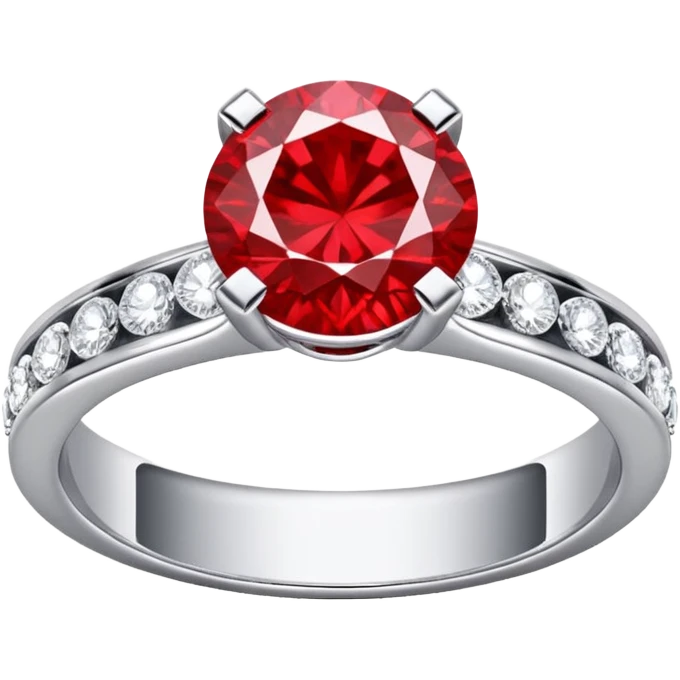 glitter rubi diamond married ring prata emoji