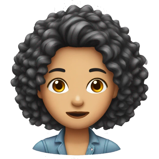 Girl with dandruff emoji