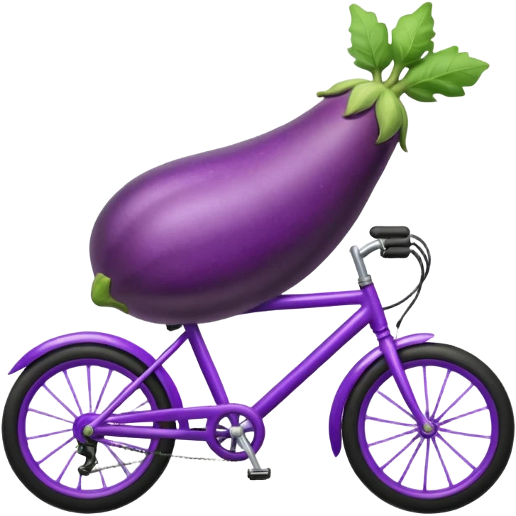 Egg plant on bike emoji