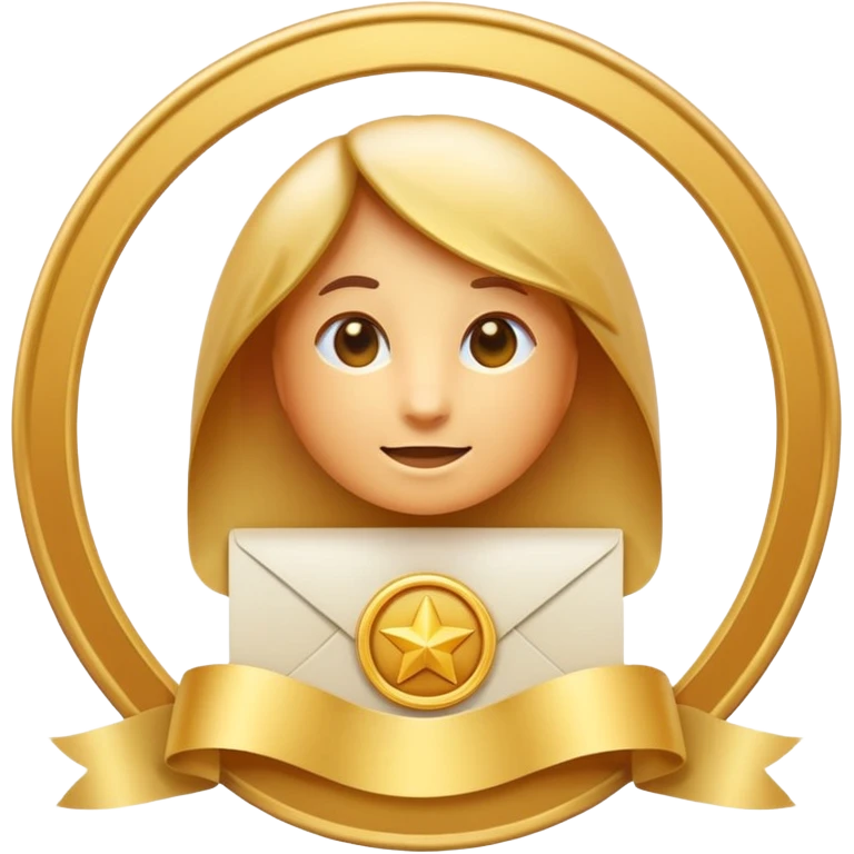 Apple iOS emoji style certificate icon, white document with rounded corners, gold seal and ribbon, soft gradients, glossy 3D emoji look, minimal, clean, centered, transparent background emoji