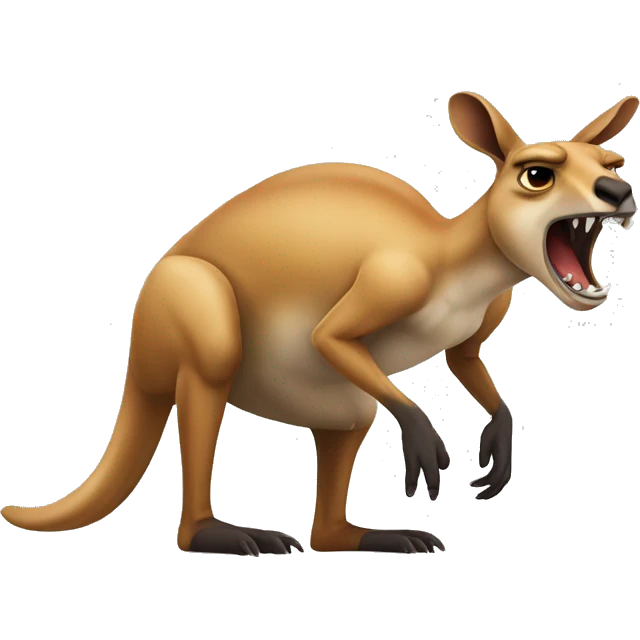 Kangaroo angry American football emoji