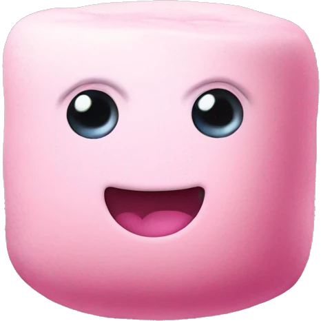 Pink marshmallow with eyes emoji