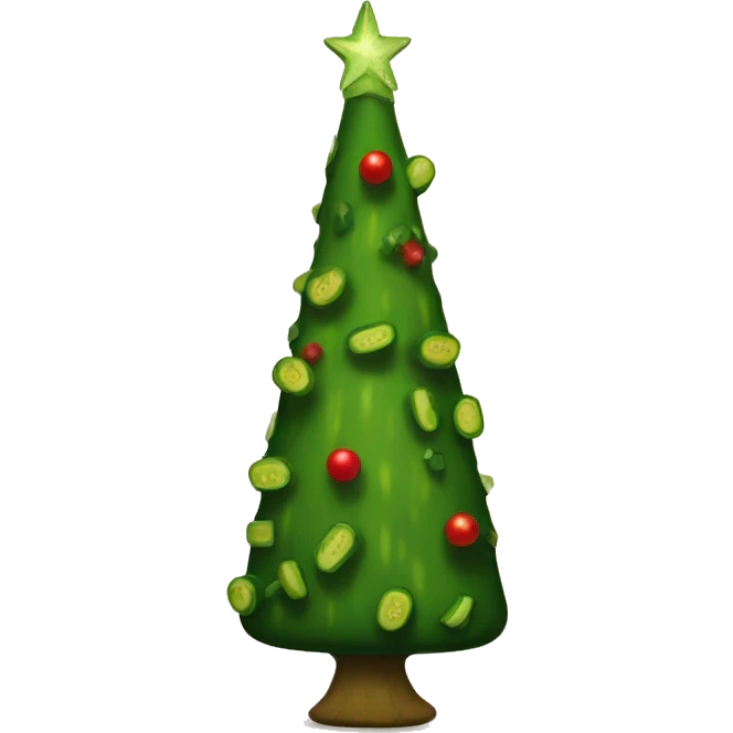 Pickle Christmas tree emoji