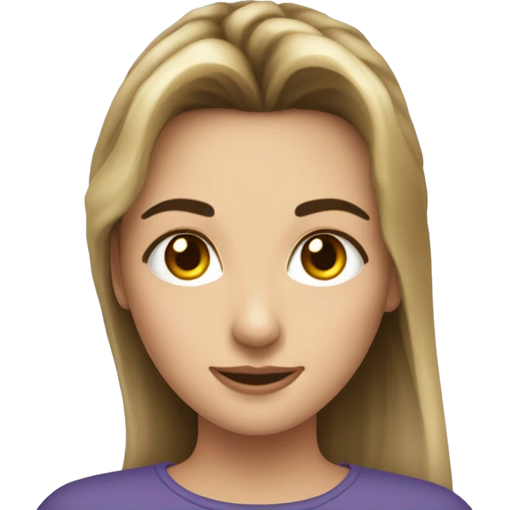 Una ragazza con la frangetta e il naso a punta  emoji