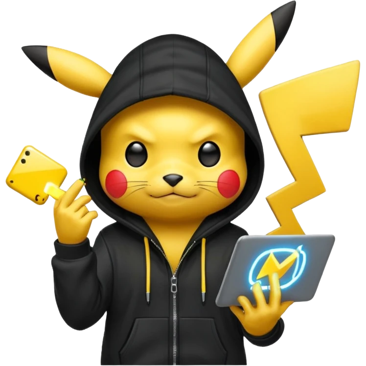 pikachu hacker emoji
