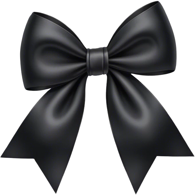 Black bow emoji