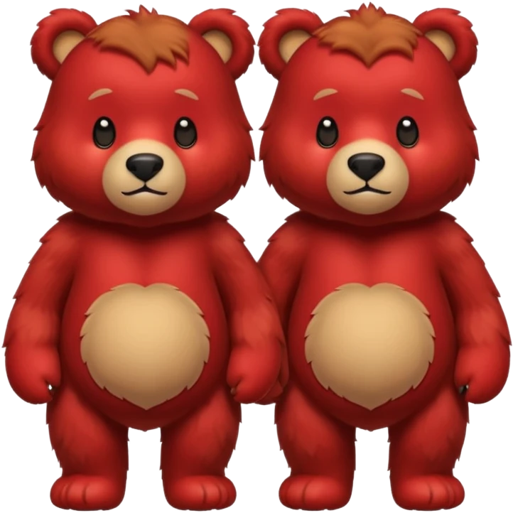 Two red bears 🐻  emoji