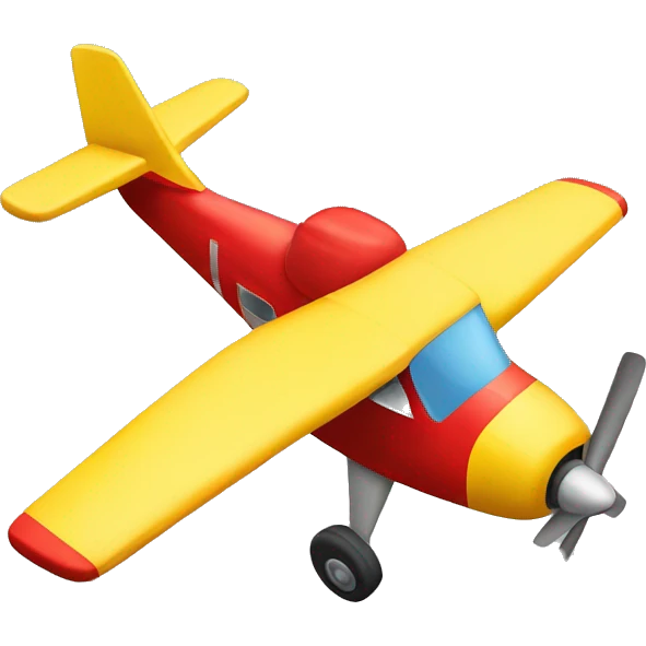 Red and yellow small plane emoji