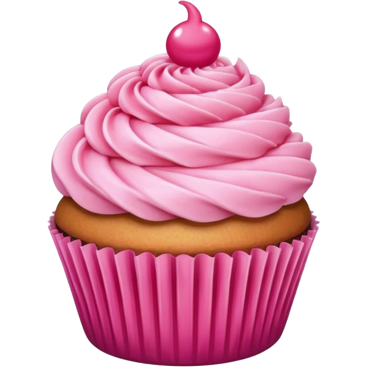 cupcake with pink icing emoji