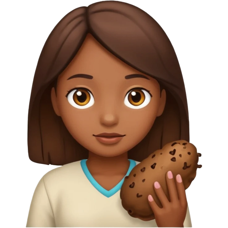 Girl holding poop emoji
