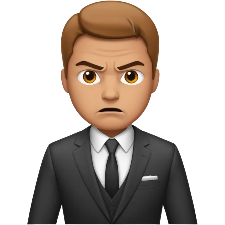 very angry male boss in suit emoji