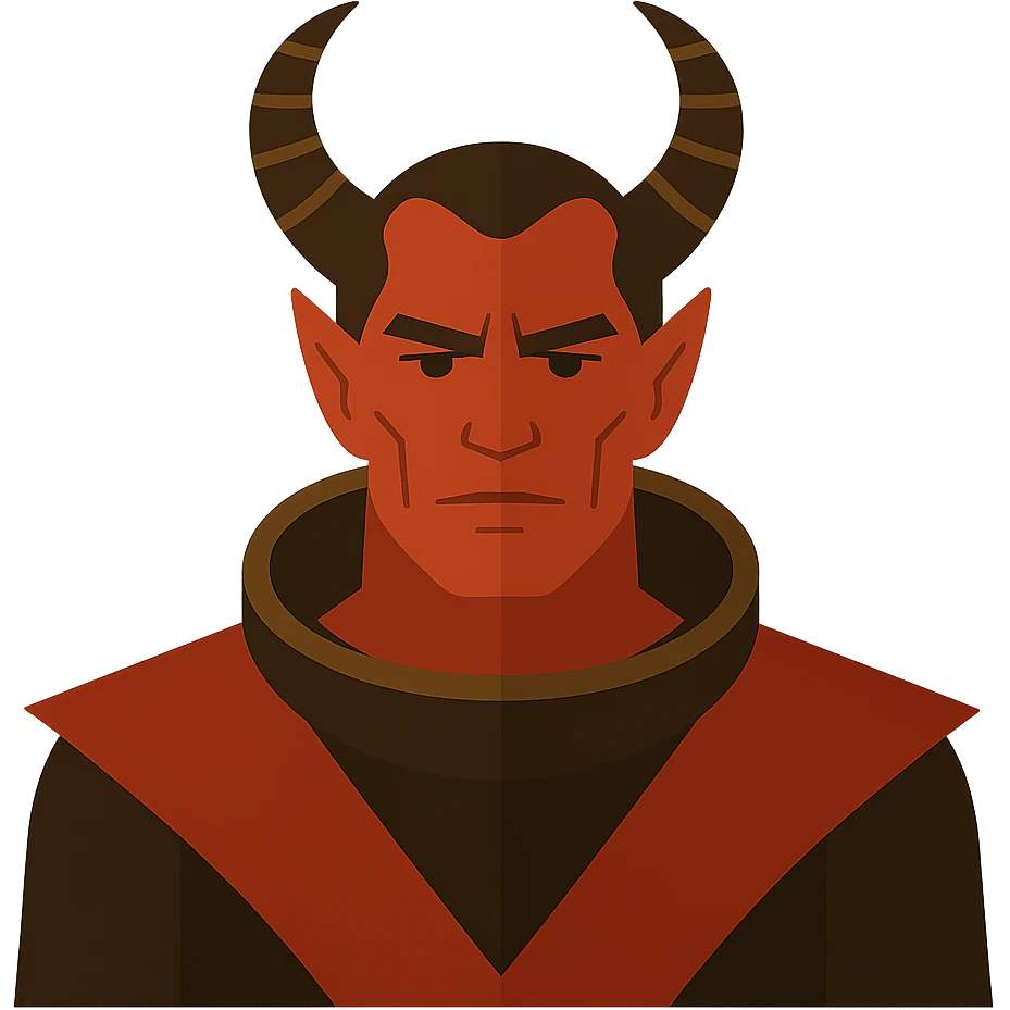 flat design style Xeron portrait from Heroes of Might and Magic 3 emoji