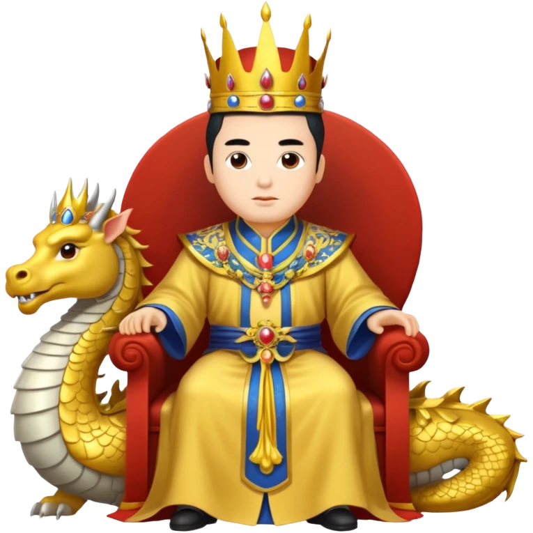Emperor Wu Zetian sitting on the Dragon throne emoji