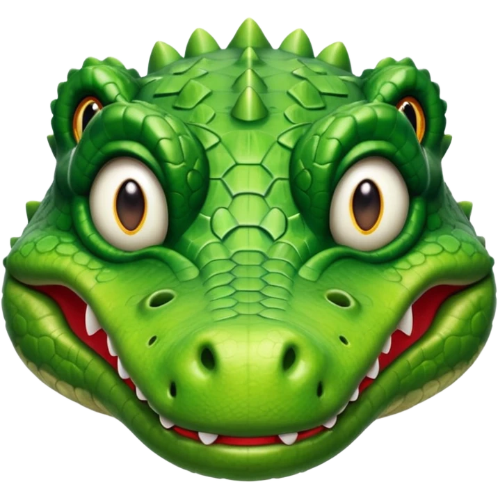 Cross eyed crocodile  emoji