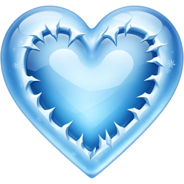frosty winter heart emoji