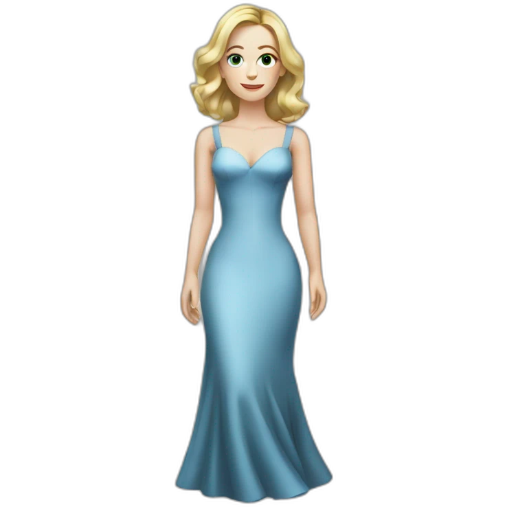 blonde Emily blunt wearing dress emoji